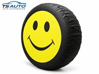 TS-BT-318 Sortie d'usine pour Suzuki Jimny – Housse de roue de secours en PVC de 15 pouces avec motif Smiley
