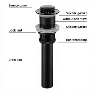 Siphon de lavabo moderne G 1-1/4" en acier inoxydable chromé, anti-corrosion, écologique, facile à nettoyer, pour baignoire et hôtel - Product Image 4