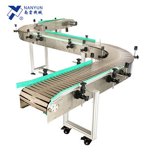 유연한 식품 판지 판자 공급 시스템 아이들러 롤러 컨베이어 벨트 병 충전 캡핑 라벨링 인쇄 생산 라인 - Product Image 2