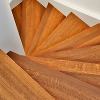 VIKO Vente à chaud d'escaliers incurvés en bois trempé pour pédales d'intérieur