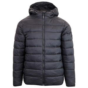High Quality Breathable Men's Long Sleeve Quilted <b>Jacket</b> Hood Casual Solid Polyester/Cotton Custom Size Autumn - Product Image 2