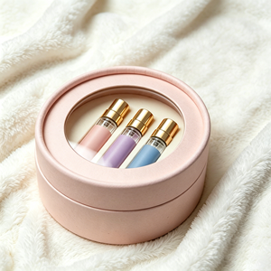 Recyclable Custom Logo empty Round Cylinder Cardboard mini Perfume Box Black Paper <b>Tube</b> Packaging Box - Product Image 2