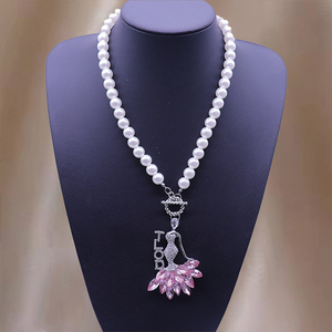 Premium kwaliteit schattige top dames van onderscheid symbool kristal dame charmes maken van sorority TLOD parel choker ketting - Product Image 6