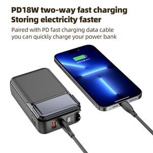 Banque d'alimentation à charge rapide 20W d'usine câble de prise intégré affichage LED chargeur portable haute vitesse pour <span class=keywords><strong>Smartphone</strong></span> voyage essentiel - Product Image 5