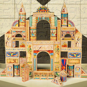 Pirámides egipcias de madera para niños, juguete para apilar <span class=keywords><strong>Castillo</strong></span> Príncipe, bloques de construcción de Educación Temprana, juguetes para niños, novedad de 2024 - Product Image 3