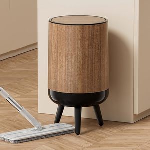 <b>Bedroom</b> Waste <b>Bin</b> Plastic Trash Can with Pedestal and Lid for Office Kitchen Home Use Dustbin Waste Container - Product Image 3