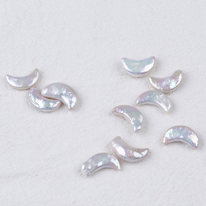 Perles de culture d'eau douce naturelles, forme baroque, lune, non poreuses, pour la création de bijoux DIY - Product Image 3