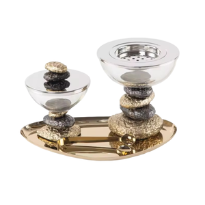 Brûleur d'encens Bakhoor moderne en métal avec finition en poudre blanche pour la décoration intérieure, tendance, brûleur arabe aromatique en métal - Product Image 3