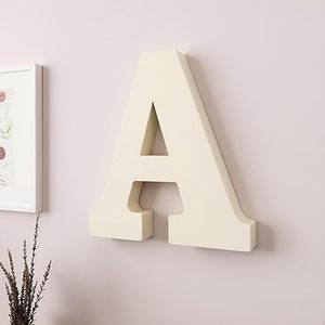 Décorations en bois en forme de lettre A - Alphabets anglais majuscules pour travaux d'art et d'artisanat - Product Image 1