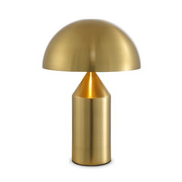 Lampe de table moderne en forme de dôme électrique, en métal doré et noir, LED, pour l'éclairage de chevet dans les hôtels de luxe