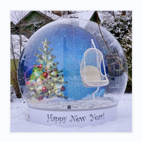 Boule à neige géante gonflable Grottes gonflables Taille humaine Location de boules à neige gonflables Grand globe gonflable de Noël neige
