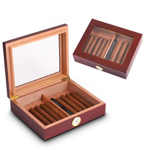 Boîte à cigares de marque personnalisée en gros, boîte de luxe avec fermeture éclair, boîte de rangement en bois, étui à cigares, armoire à verrouillage, coffret de voyage, humidor à cigares - Product Image 2