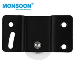 Ruedas de Metal de Acero Plateado y Plástico con Guía Deslizante de Nailon Moderno para Puertas Corredizas de Vidrio, Herrajes para Puertas Corredizas Superiores e Inferiores - Product Image 4