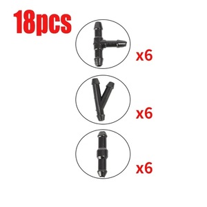 <b>Car</b> <b>Washer</b> Spray Hose Fittings T Type Black Plastic Connector For Windshield <b>Washer</b> System - Product Image 4