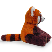 Peluche Panda Rouge Mignon et Moelleux, Jouet en Peluche Doux, Cadeau pour Enfants, Décoration d'Intérieur, Compagnon de Sommeil, Petit Oreiller en Peluche Panda