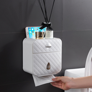 Wholesale Wall-mounted ABS Plastic Multifunctional Tissue Box With Drawer