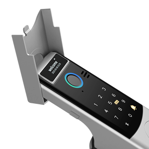 Serratura Digitale Elettronica Avanzata con Impronta Digitale e <span class=keywords><strong>Password</strong></span> per Porte in Legno, Camera da Letto, Appartamento - Maniglia Porta Migliorata con Codice - Product Image 1