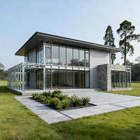 Ciment imperméable à l'eau de structure métallique de deux-trois étages préfabriqué à construction rapide moderne pour les panneaux Econel pour le salon de villa duplex