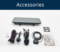 9.66in 4g voiture dvr avec double objectif HD1080P enregistrement avec wifi adas et gps navigation à distance diffusion en direct 4g miroir voiture caméra