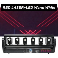 FEIYUEYUE DMX512 12 Yeux 12x500MW Laser Rouge + 12x5W LED 5W Faisceau Blanc Chaud Barre de Lumière Laser à Tête Mobile 19/44CH DJ Club