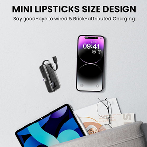 REMAX FP-108 22.5W ชาร์จเร็ว 5000mAh พาวเวอร์<span class=keywords><strong>แบ</strong></span>งค์เครื่องชาร์จพกพาขนาดเล็กแบตเตอรี่ภายนอกพร้อมขาตั้งแบบพับได้สำหรับธุรกิจการเดินทาง - Product Image 5