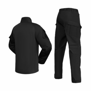 Fronter A5 siyah kamuflaj savaş gömlek ve pantolon setleri su itici ile dayanıklı üniforma eğitim takım elbise - Product Image 5