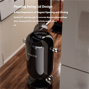 Bidone della <span class=keywords><strong>Spazzatura</strong></span> in Plastica Ecologico con Ruote, Capacità 15L/20L, per Ufficio e Bagno - Product Image 4