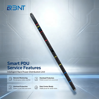 PDU intelligent à montage en rack avec surveillance énergétique haute précision, 48 prises C39 C15 et interrupteur de temporisation de sortie