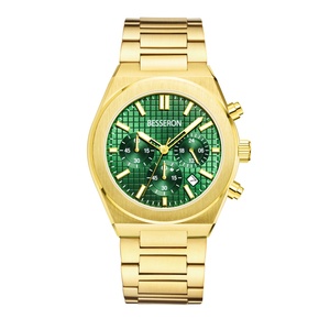 Montre-bracelet à quartz unique pour homme BESSERON, design original, mouvement japonais, style professionnel, bracelet en cuir, tendance - Product Image 3