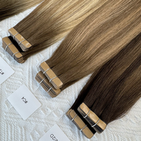 Extensions de cheveux à bandes adhésives invisibles, 100% cheveux humains Remy Genius Weft