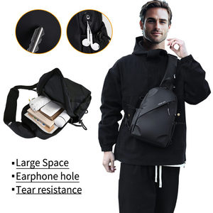 남성 캐주얼 패션 가슴 가방 팩 사용자 정의 로고 브랜드 방수 슬링 숄더 다기능 크로스 바디 메신저 백 스포츠 - Product Image 3