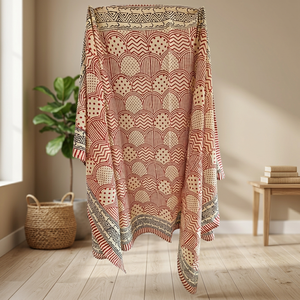Wholesale One-piece Floral Hand Block Printed Vintage Design Cotton <b>Sarong</b> Pareo <b>Wrap</b> Bikini <b>Beach</b> Cover Unisex Size 44x72 Inch - Product Image 3