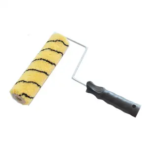 Good Quality Paint Roller Brush With Different Kinds Models Tiger Stripe Plastic Handle wall painting tools