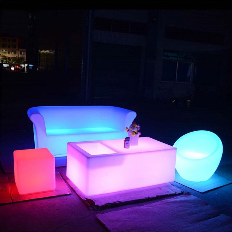 Ensemble table et chaises led, canapés, éclairage de luxe, d'appoint, bar, 2 pièces