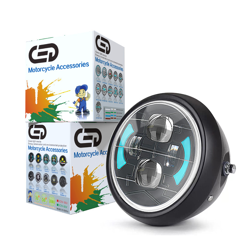 TJ01 Blanc Bleu DRL Indicateur Ambre