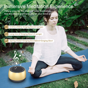 Machine à sons de bol chantant électronique IBN, chants bouddhistes et bruit blanc pour le soulagement du stress, méditation immersive et relaxation - Product Image 4