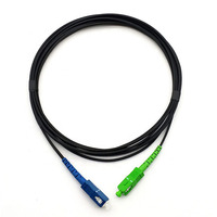 Cable de Conexión Interior/Exterior SC a SC APC/UPC, Cable Simplex G657A, Cable de Fibra Óptica FTTH de 20m, Dúplex 0.3mm