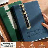 Carnet personnalisé en cuir PU A5, couverture rigide épaisse, journal, agenda, bloc-notes, planificateur, cadeau d'affaires