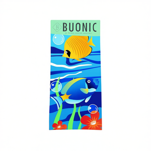 Asciugamano da Spiaggia Buonic 70x140cm con Stampa di Pesci Oceanici - Product Image 1