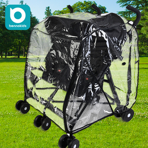Chất Lượng Cao Phổ Đôi Trong Suốt Xe Đẩy Em Bé Mưa Bìa Cho Cặp Song Sinh - Product Image 3