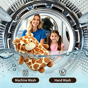 Bouteilles d'eau chaude en caoutchouc personnalisées de 1L en gros avec housse en peluche <span class=keywords><strong>girafe</strong></span> - Product Image 4