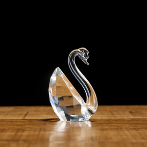 Ccigno di cristallo trasparente <span class=keywords><strong>blu</strong></span> unico per la decorazione di nozze figurina di cristallo del <span class=keywords><strong>cigno</strong></span> - Product Image 5