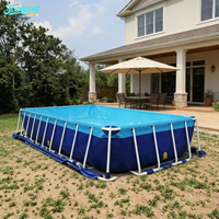 Piscine hors sol rectangulaire en acier Jooloog personnalisable pour enfants à domicile