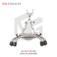 Nouvel échappement ING pour BMW M5 G90 2025+ en acier inoxydable SS304 avec valves, silencieux et télécommande – Pièces automobiles