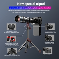 Objectif téléobjectif optique professionnel APEXEL Mini JJ020 36X, objectif supplémentaire pour smartphones, métal, téléphone portable