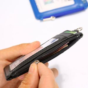 Porte-badge multi-cartes en PU avec cordon rétractable, porte-clés et porte-monnaie pour le travail et les affaires - Product Image 3