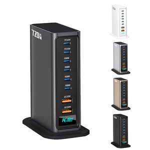 Station de charge multiport GaN 720W de haute qualité 6C2A, adaptateur Type C PD <span class=keywords><strong>140W</strong></span>, <span class=keywords><strong>chargeur</strong></span> portable pour tous les ordinateurs portables <span class=keywords><strong>Apple</strong></span> <span class=keywords><strong>140W</strong></span> - Product Image 2