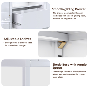 OEM ODM Armoire garde-manger Armoire en acier <span class=keywords><strong>Casier</strong></span> Armoire de rangement en métal avec portes et étagères - Product Image 3
