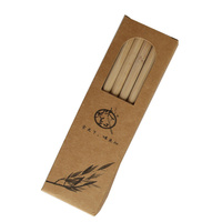 Pailles en bambou Xinfeng de haute qualité sans BPA, modèle Straw001, pour le camping et les jus – Lot de couverts quotidiens