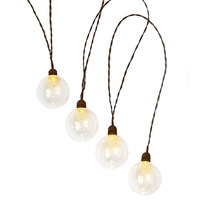 Guirlande d'ampoules Globe G60 LED 18L Ampoules à billes transparentes pour usage intérieur/extérieur Parapluie solaire suspendu étanche Lampes de jardin